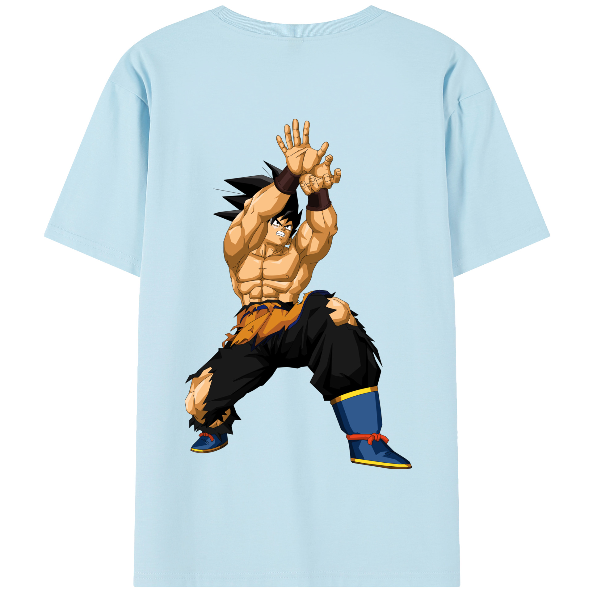 （画像用） ドラゴンボール 孫悟空（そん ごくう）Son Goku カカロット DRAGON BALL Kakarotto 綿100％半袖Tシャツ（背面プリント）